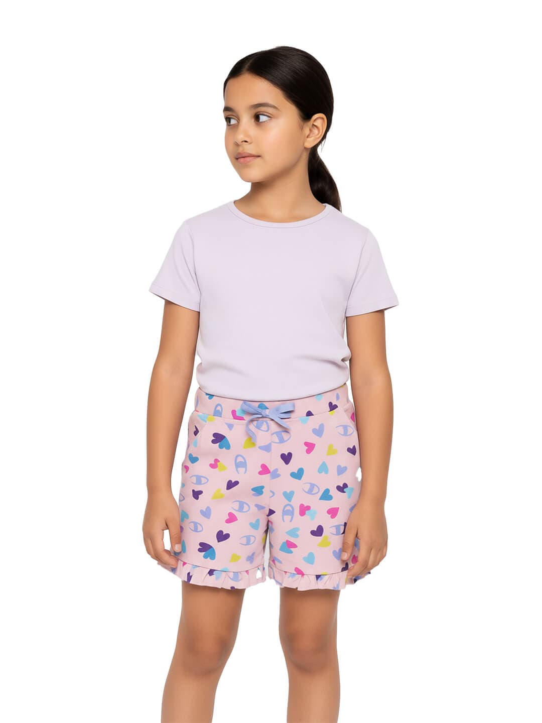 Girls Heart Print Shorts Cute Fun 100% Cotton