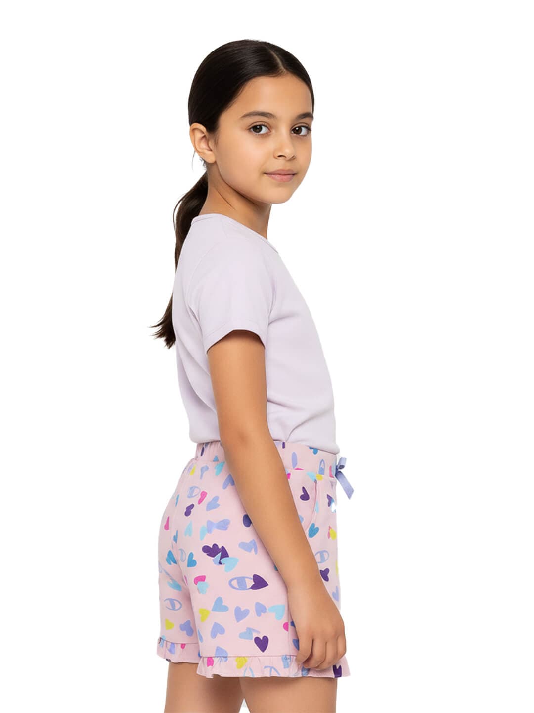 Girls Heart Print Shorts Cute Fun 100% Cotton