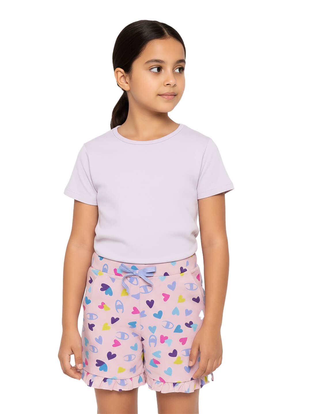 Girls Heart Print Shorts Cute Fun 100% Cotton