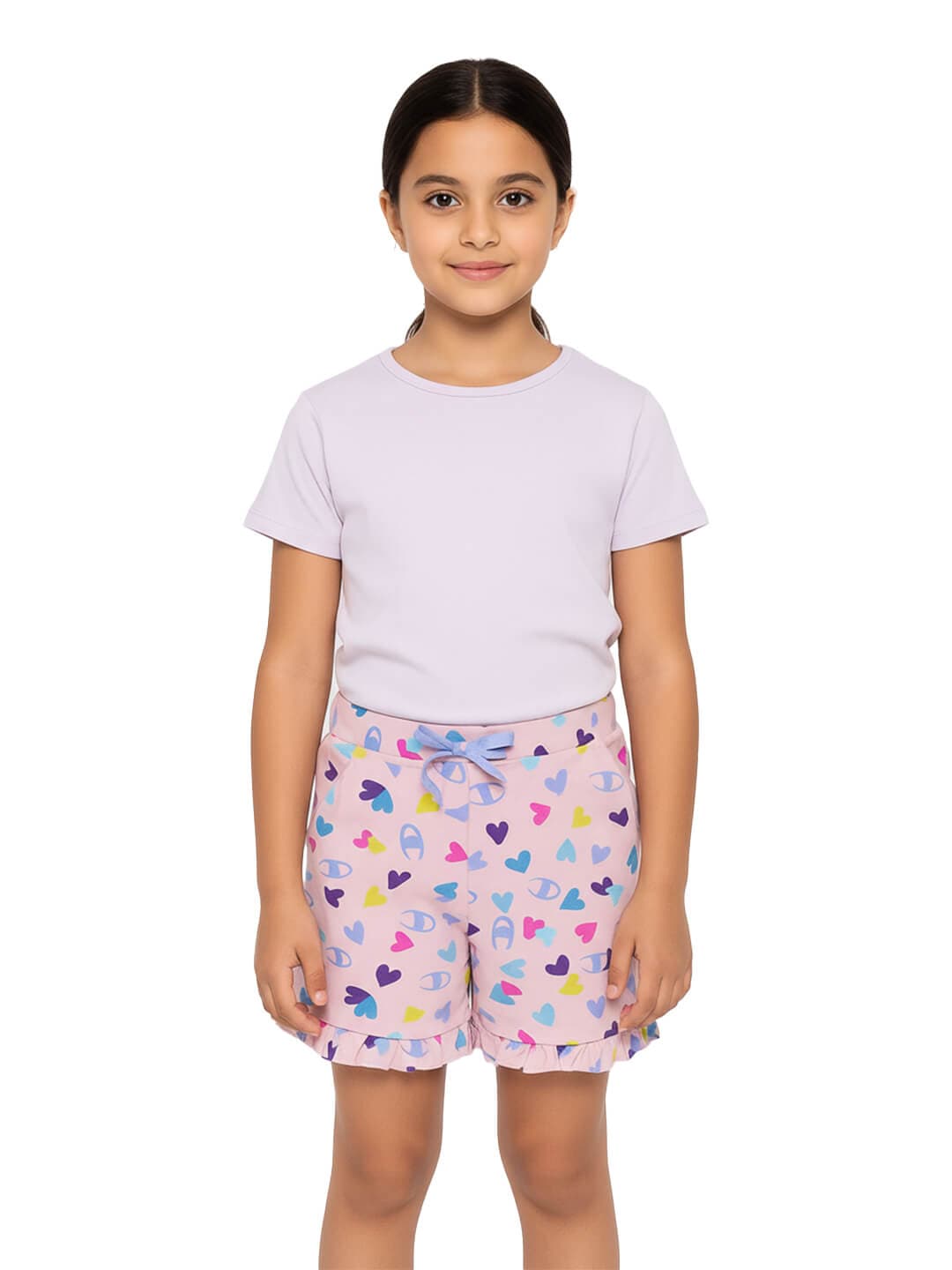 Girls Heart Print Shorts Cute Fun 100% Cotton