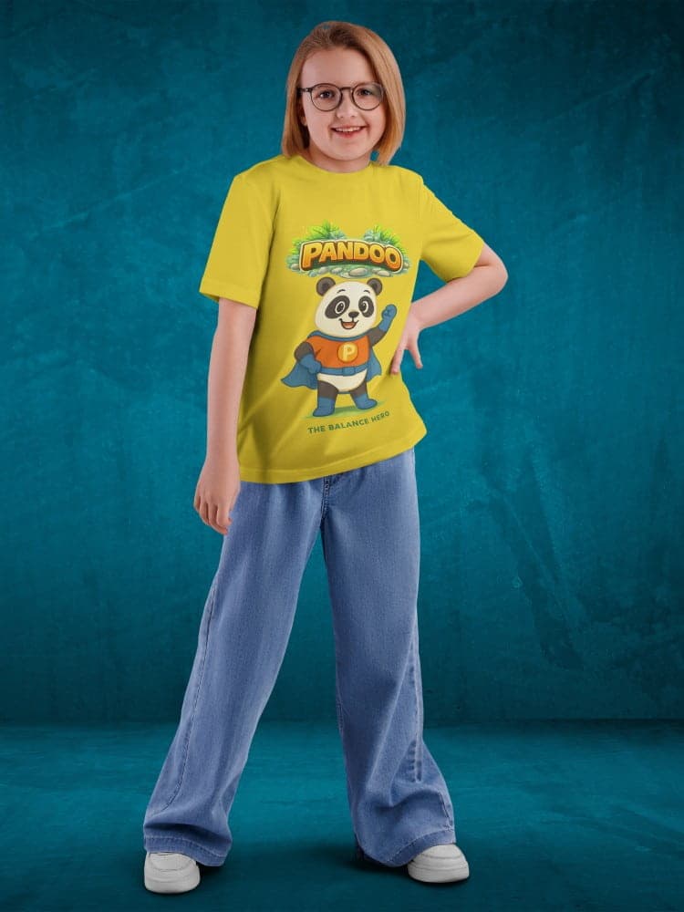 Pandoo Tshirts for Kids 7-12Y Cute Fun Tee