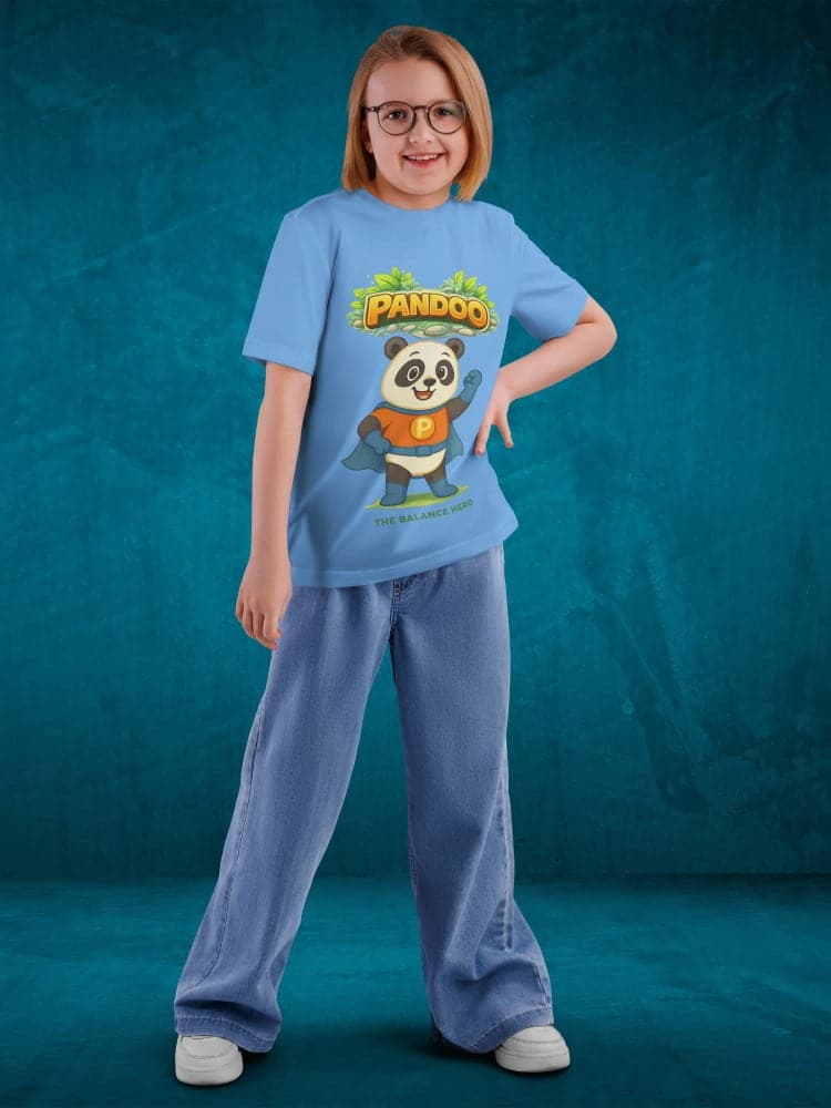Pandoo Tshirts for Kids 7-12Y Cute Fun Tee