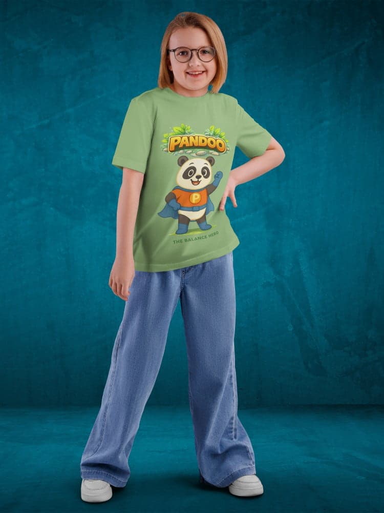 Pandoo Tshirts for Kids 7-12Y Cute Fun Tee