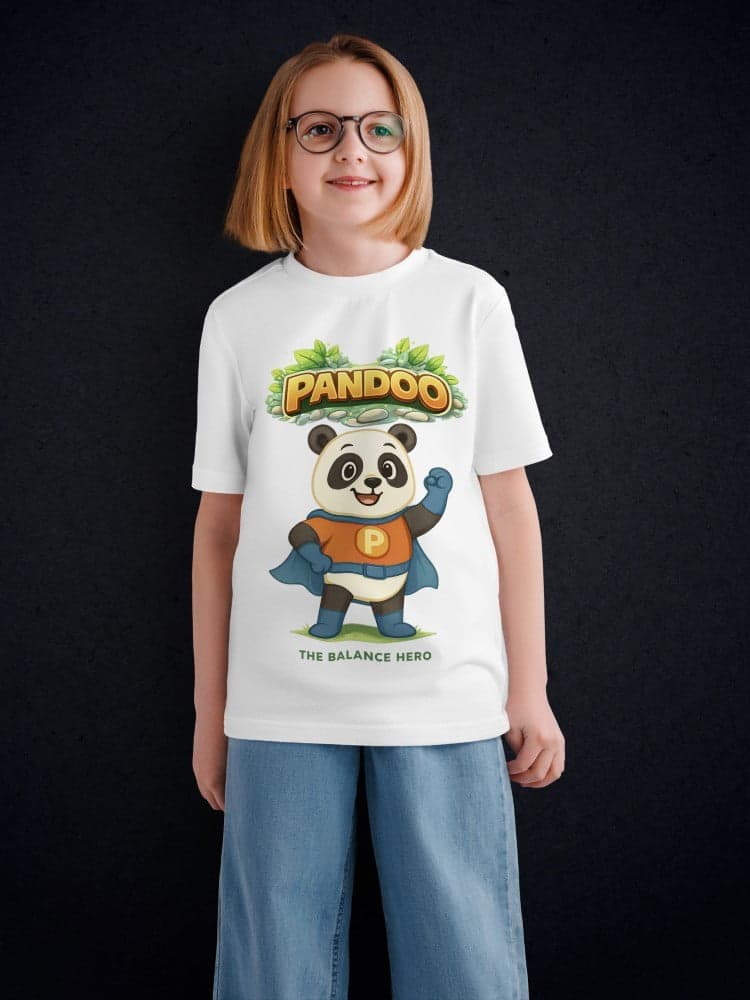 Pandoo Tshirts for Kids 7-12Y Cute Fun Tee