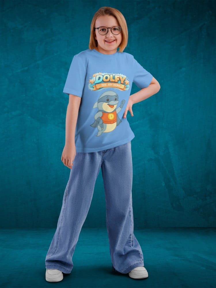 Dolfy Tshirts for Kids 7-12Y Happy Fun Tee