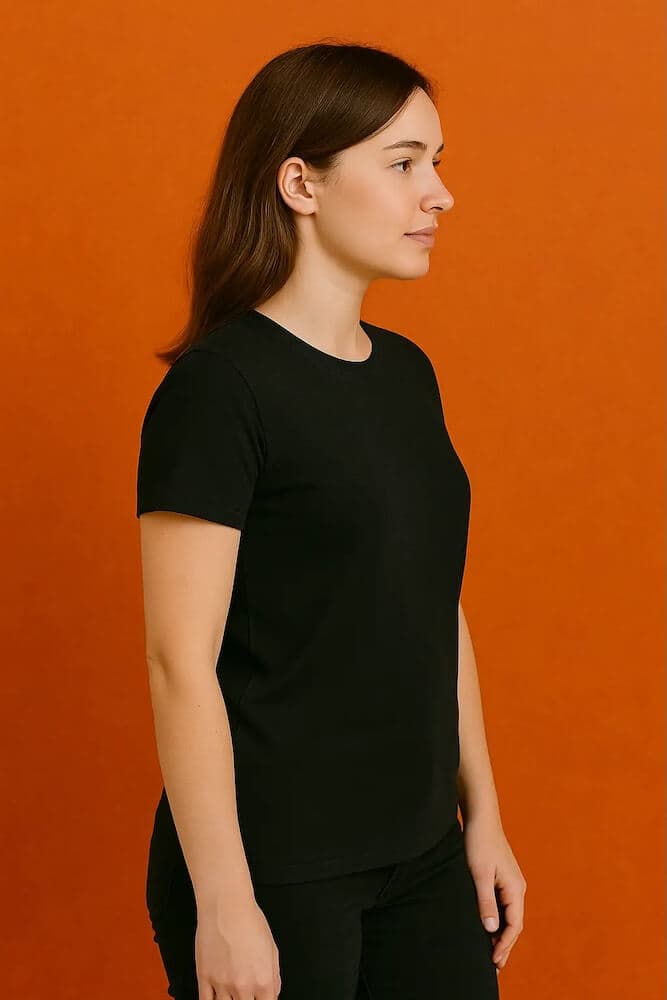Black Tshirt for Women 100% Cotton Amazing Fun