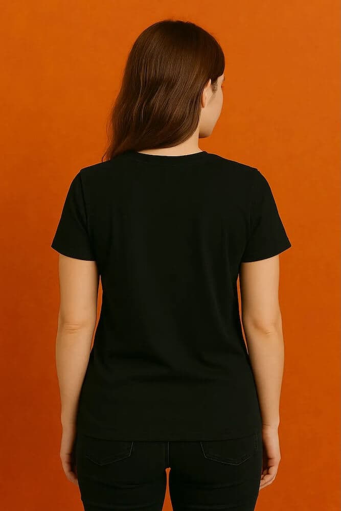 Black Tshirt for Women 100% Cotton Amazing Fun