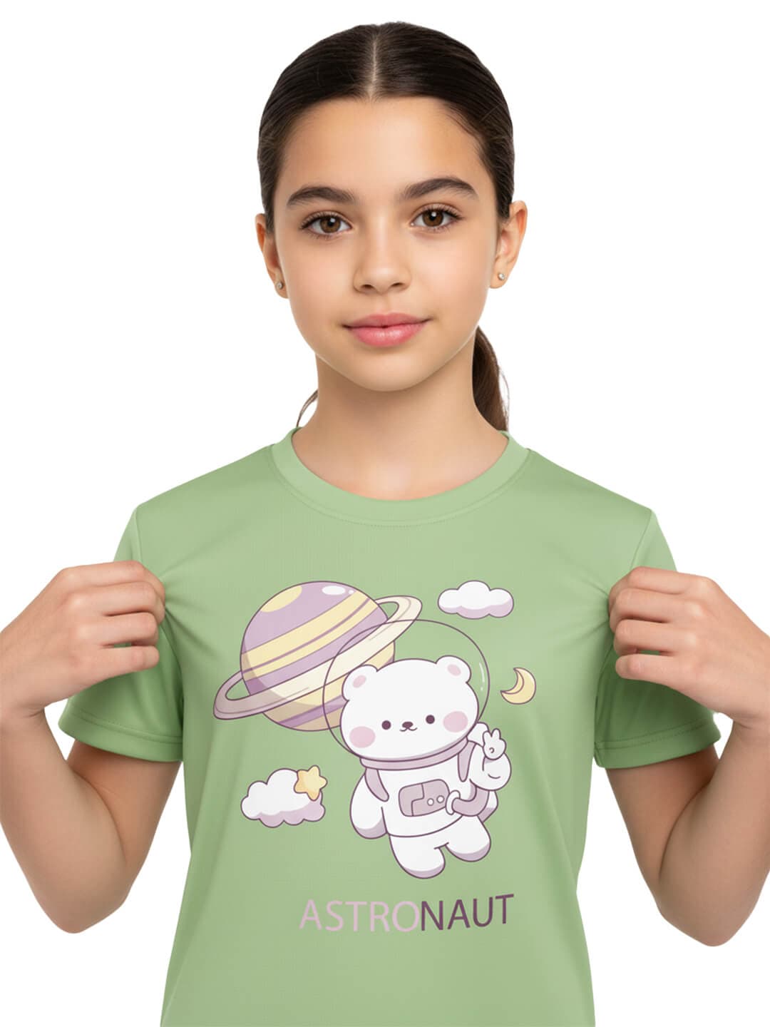 Tshirt for Girls Cute Astronaut 2-6Y Amazing Fun
