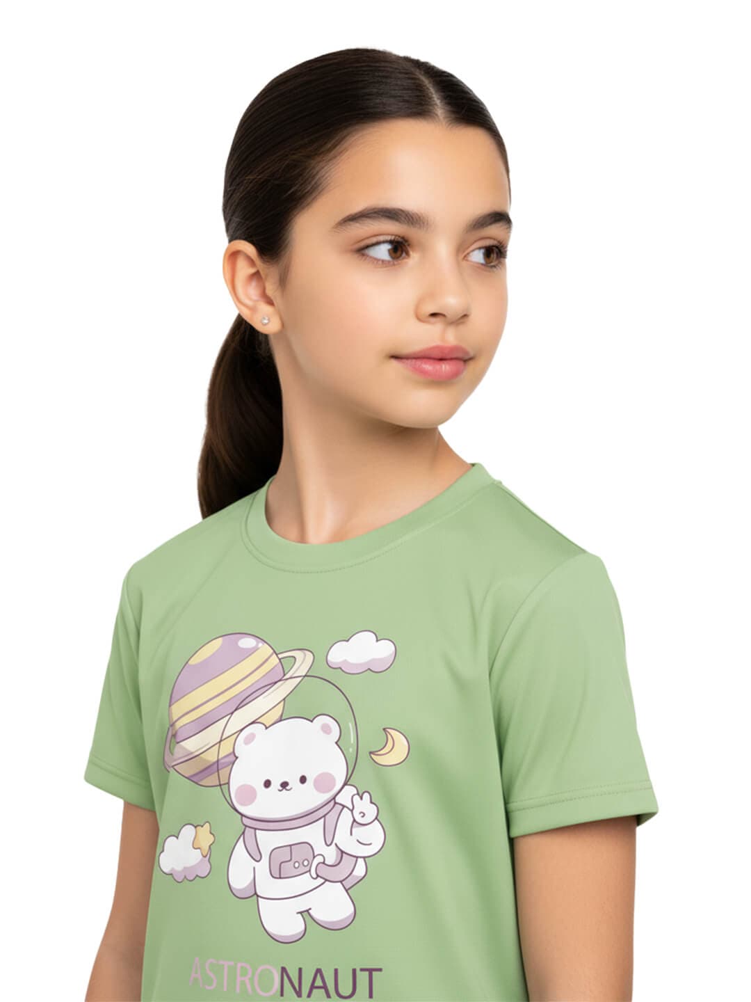 Tshirt for Girls Cute Astronaut 2-6Y Amazing Fun
