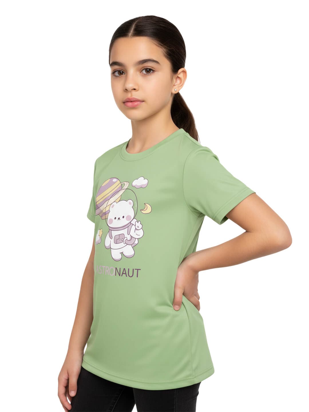 Tshirt for Girls Cute Astronaut 2-6Y Amazing Fun