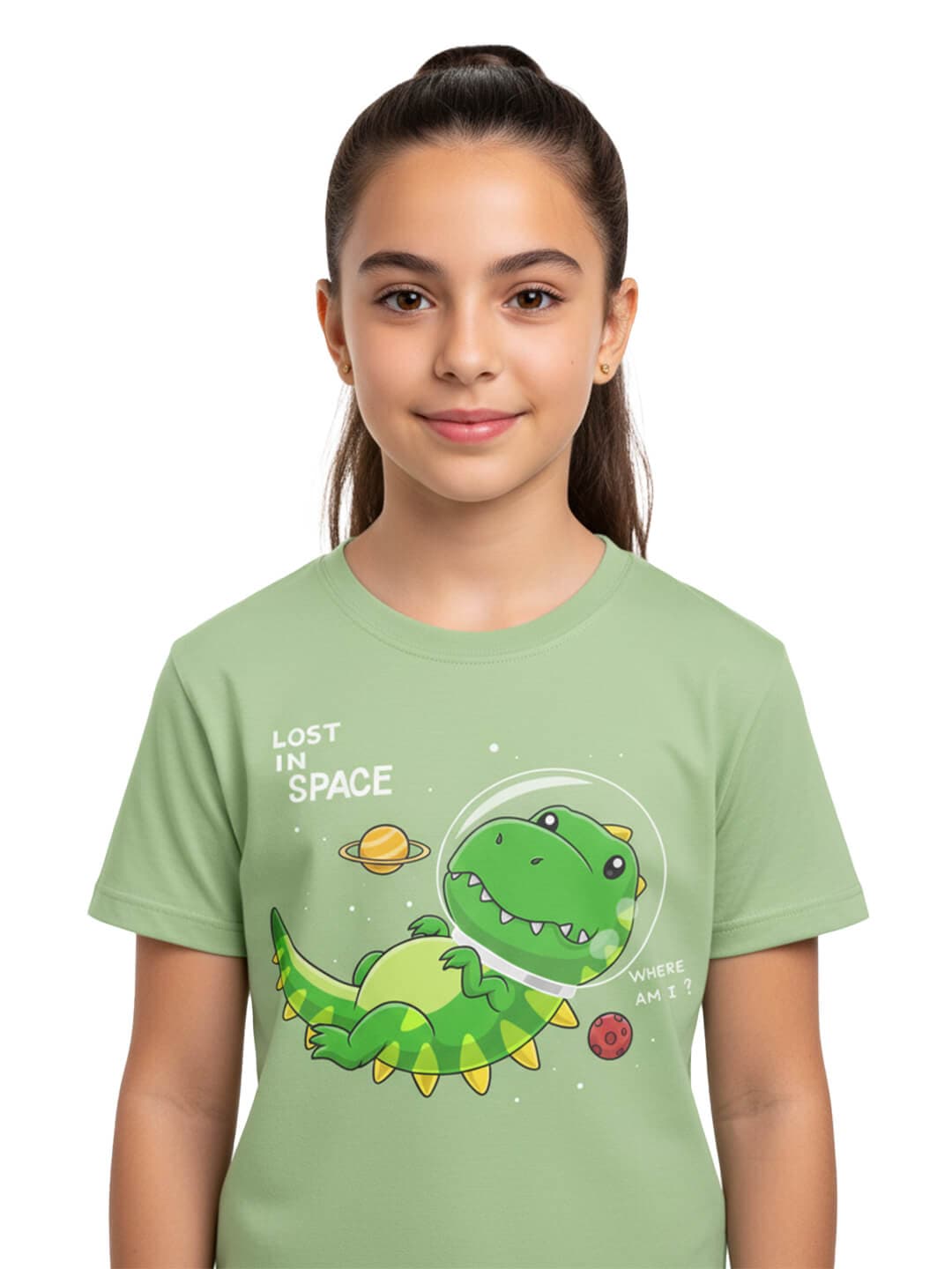 Tshirt for Kids Space Dinosaur 2-6Y Amazing Fun