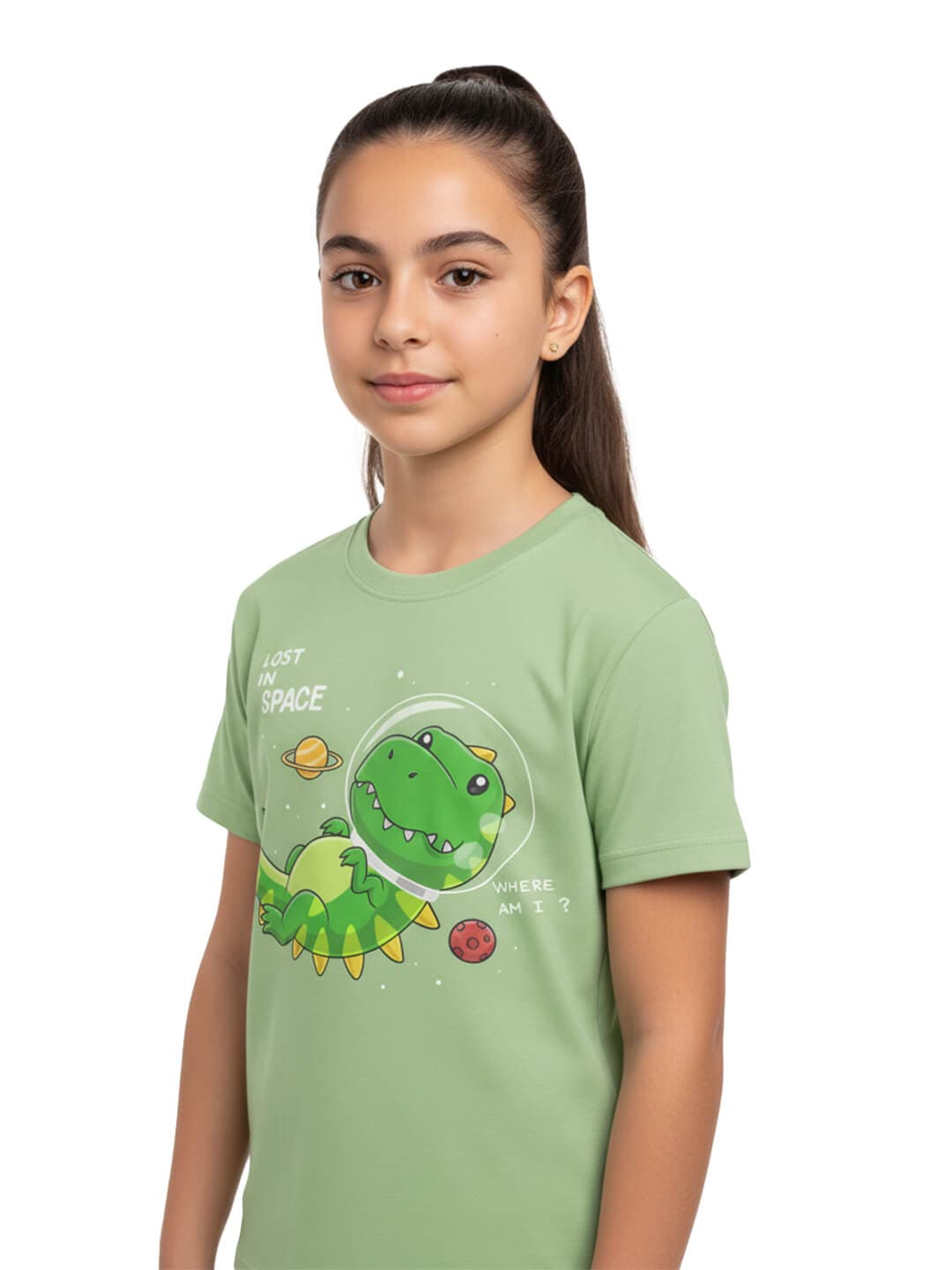 Tshirt for Kids Space Dinosaur 2-6Y Amazing Fun