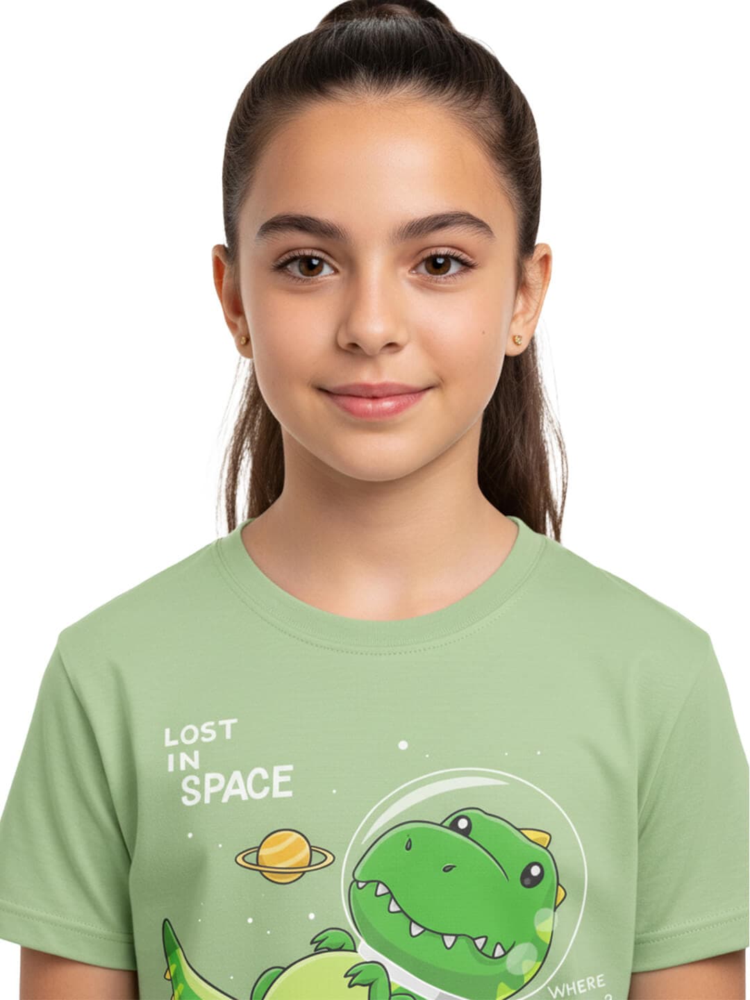 Tshirt for Kids Space Dinosaur 2-6Y Amazing Fun