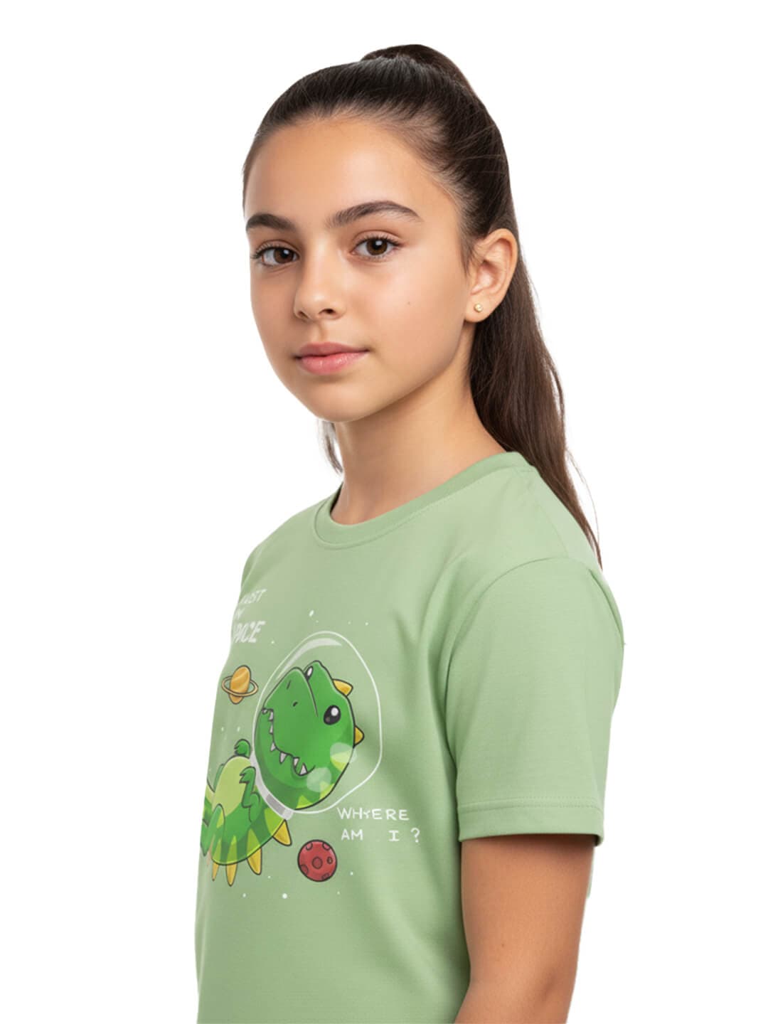 Tshirt for Kids Space Dinosaur 2-6Y Amazing Fun