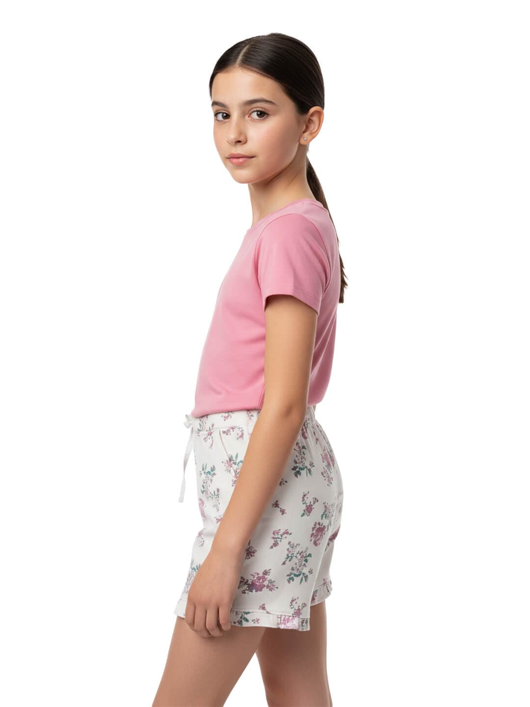 Girls Floral Shorts Cute Fun 100% Cotton