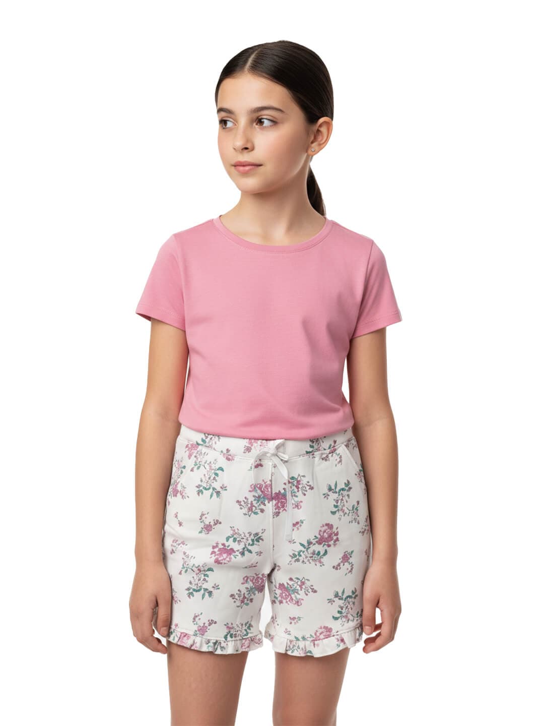 Girls Floral Shorts Cute Fun 100% Cotton
