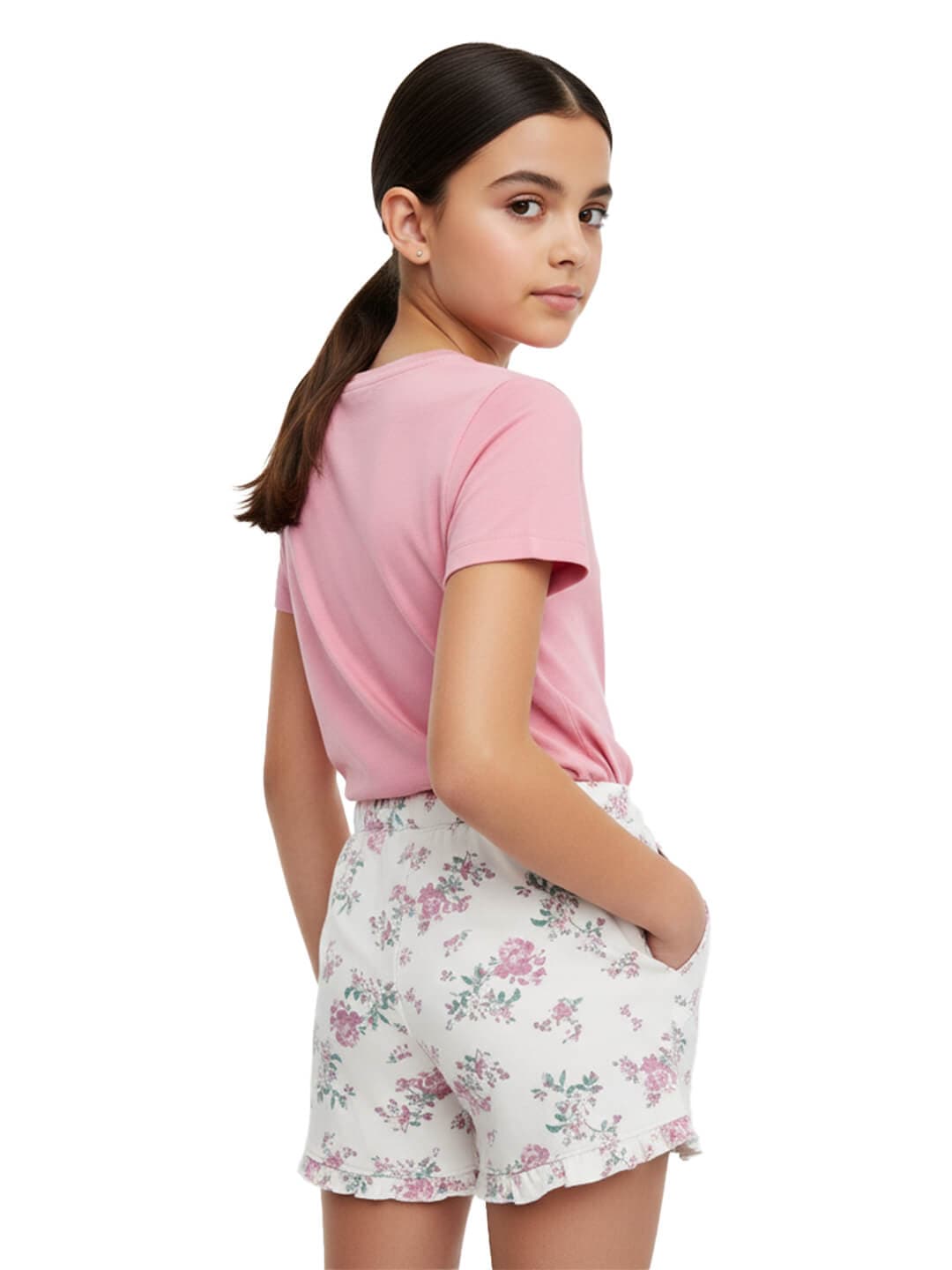 Girls Floral Shorts Cute Fun 100% Cotton