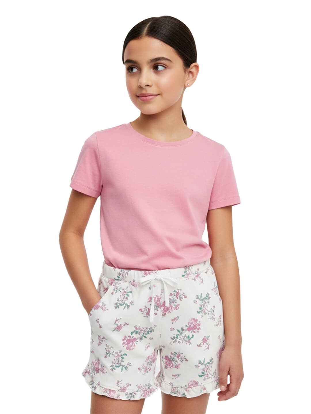 Girls Floral Shorts Cute Fun 100% Cotton
