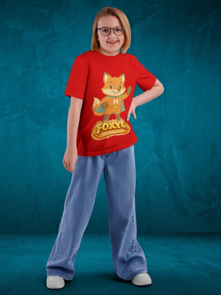 Foxyl Tshirts for Kids 7-12Y Cute Fun Tee