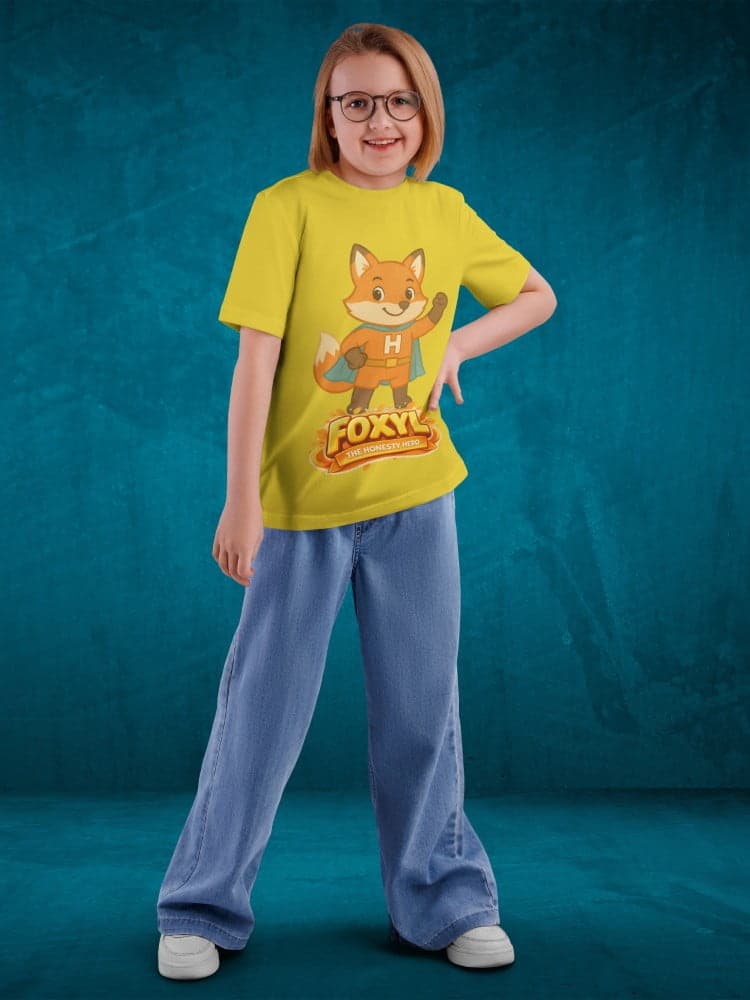 Foxyl Tshirts for Kids 7-12Y Cute Fun Tee