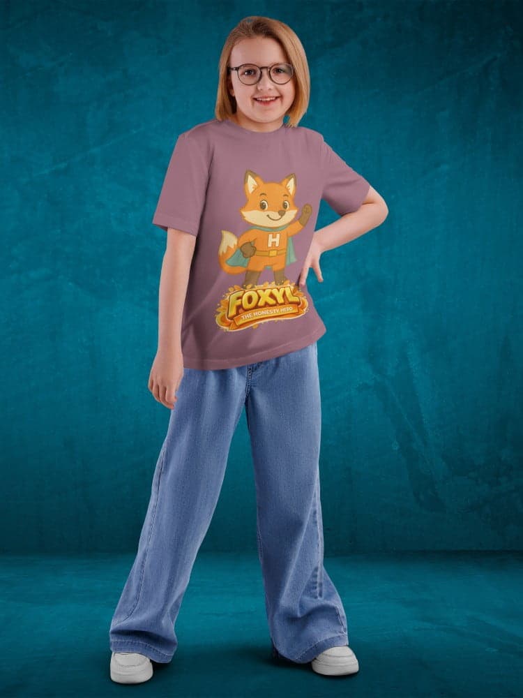 Foxyl Tshirts for Kids 7-12Y Cute Fun Tee