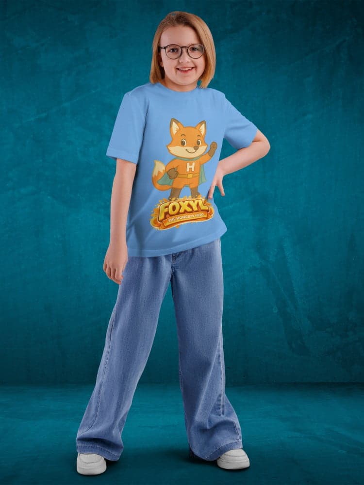 Foxyl Tshirts for Kids 7-12Y Cute Fun Tee