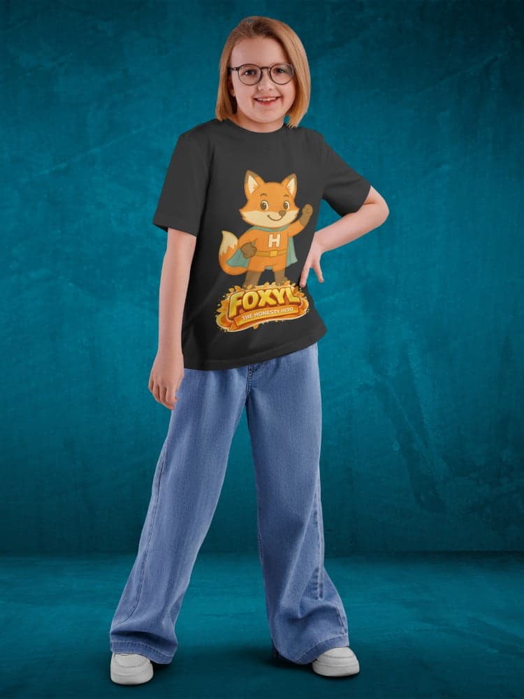 Foxyl Tshirts for Kids 7-12Y Cute Fun Tee