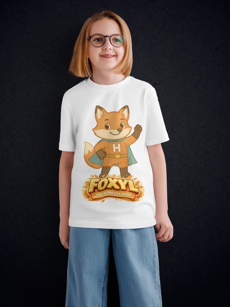 Foxyl Tshirts for Kids 7-12Y Cute Fun Tee