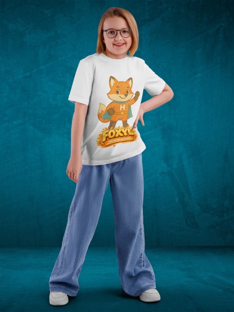 Foxyl Tshirts for Kids 7-12Y Cute Fun Tee
