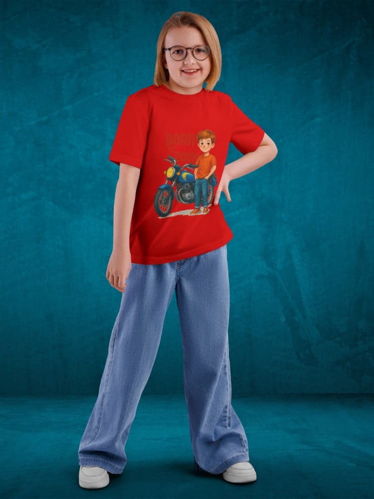 Tshirt for Boys Bike Rider 7-12Y Amazing Fun Tee