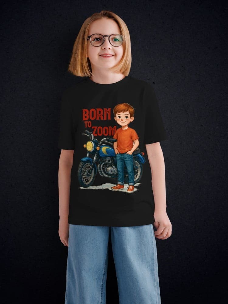 Tshirt for Boys Bike Rider 7-12Y Amazing Fun Tee