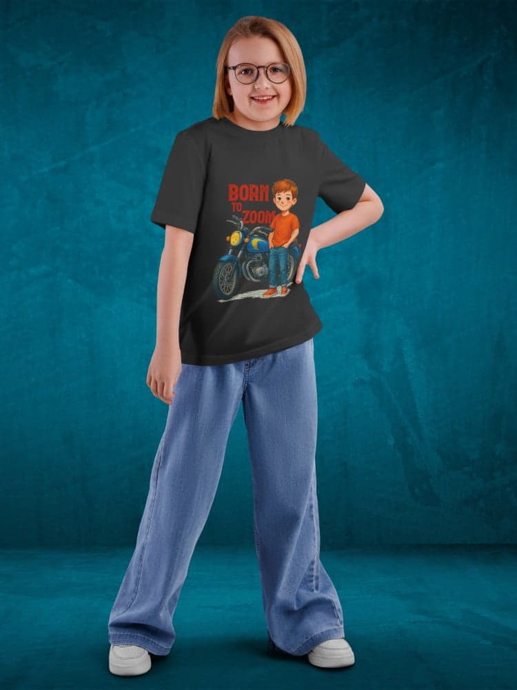 Tshirt for Boys Bike Rider 7-12Y Amazing Fun Tee