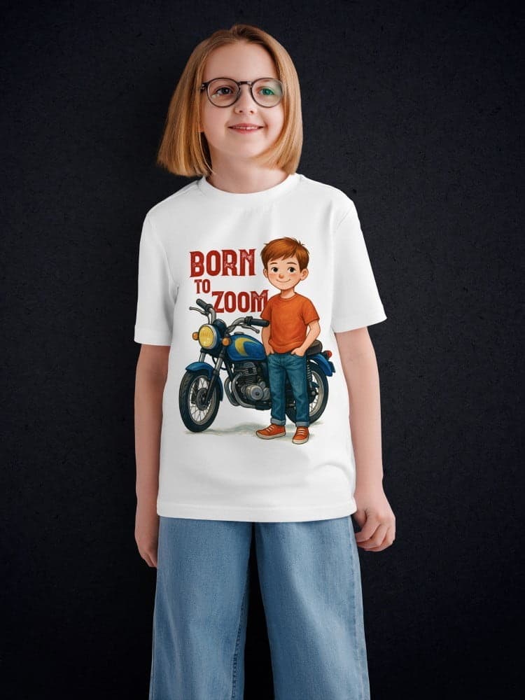 Tshirt for Boys Bike Rider 7-12Y Amazing Fun Tee