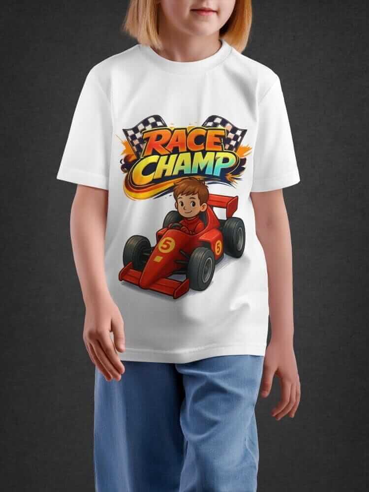 Tshirt for Boys Racing Car 2-6Y Amazing Fun Tee